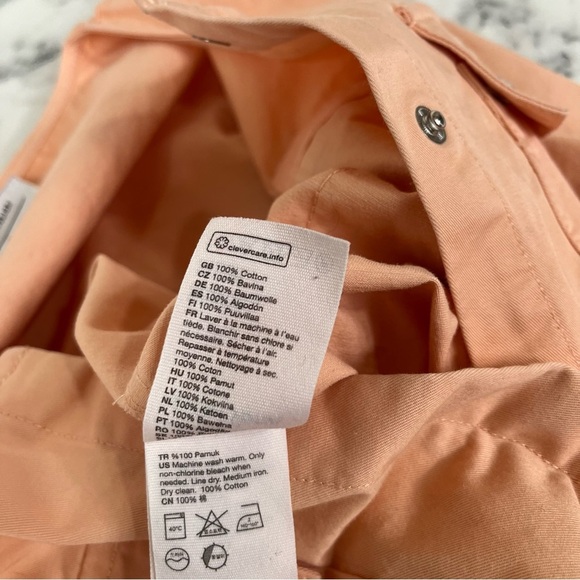 & Other Stories pocket detail utility jumpsuit in bleached peach pastel size 2 - Picture 13 of 14